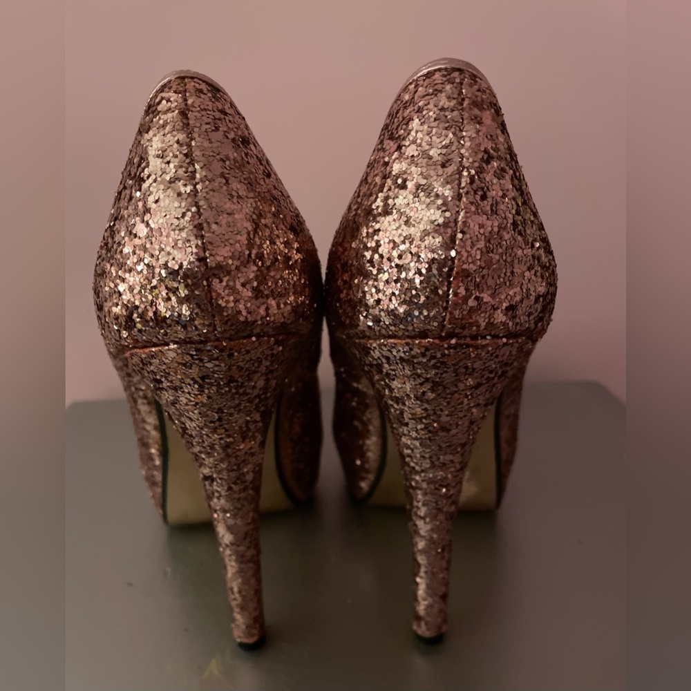 Glitter Peep-Toe Heels - Picture 3 of 4